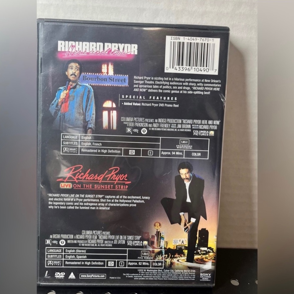 VINTAGE RICHARD PRYOR COMEDY DVD SET - LIVE ON BOURBON STREET & SUNSET STRIP - Picture 3 of 6